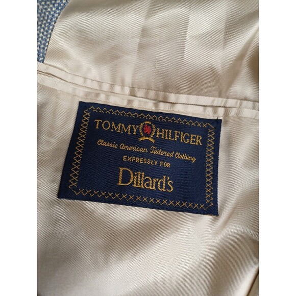 Vtg Tommy Hilfiger  Sport Coat Mens Gray 2 Button Jacket Blazer 46R - Picture 7 of 9